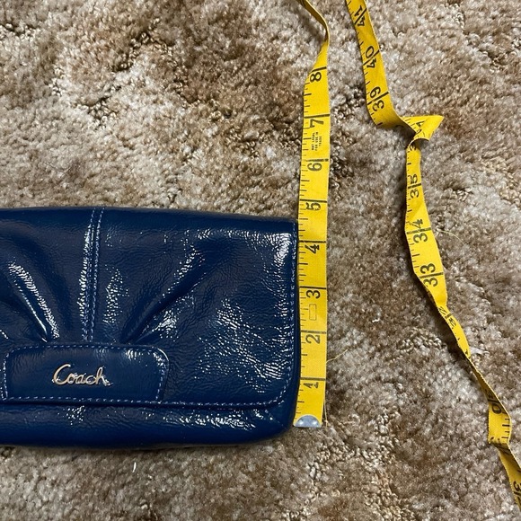 Coach Blue Leather Wristlet Wallet